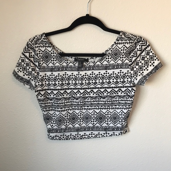 Patterned crop top - Picture 1 of 2